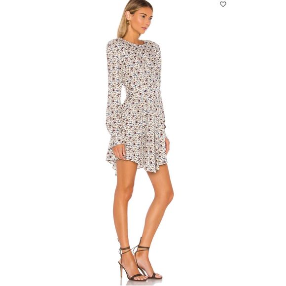 NWT Petersyn Revolve Serene Mini Shoulderpad Floral Cottage Beacon Dress XS - Picture 2 of 15